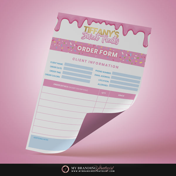 Order Forms/Sales Sheets